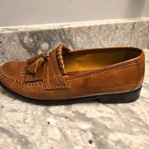 J. Murphy by Johnston & Murphy Men's Brown 9.5W Leather Tassel Loafers Slip-on